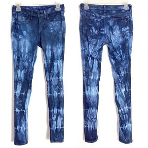 Rag & Bone Jeans Womens Size 2 XS Waist 26 Blue Tie Dyed Leggings Reworked Denim